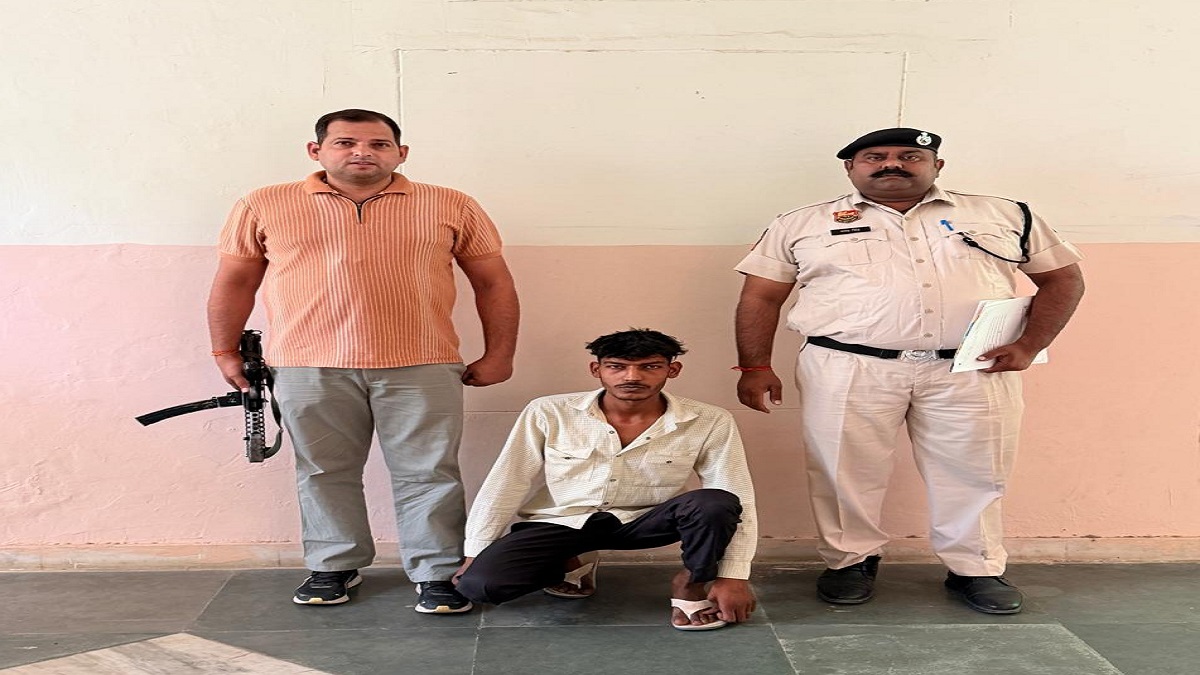 क्राइम ब्रांच होडल ने अवैध कट्टे के साथ युवक किया गिरफ्तार