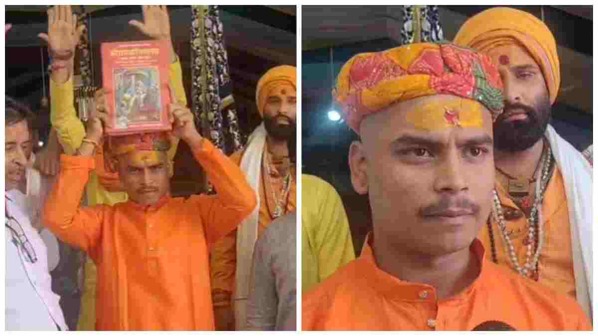 खंडवा में मुस्लिम युवक ने अपनाया सनातन धर्म:  महादेवगढ़ मंदिर में की घर वापसी, बताया क्यों बना बिलाल से विशाल?  