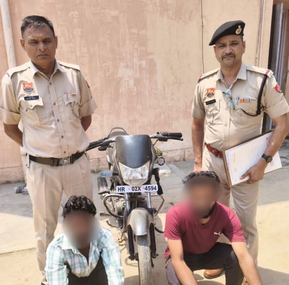 मुलाना पुलिस की बड़ी कार्रवाई, बाइक चोरी मामले में महिला समेत तीन आरोपी गिरफ्तार; चोरी की बाइक बरामद