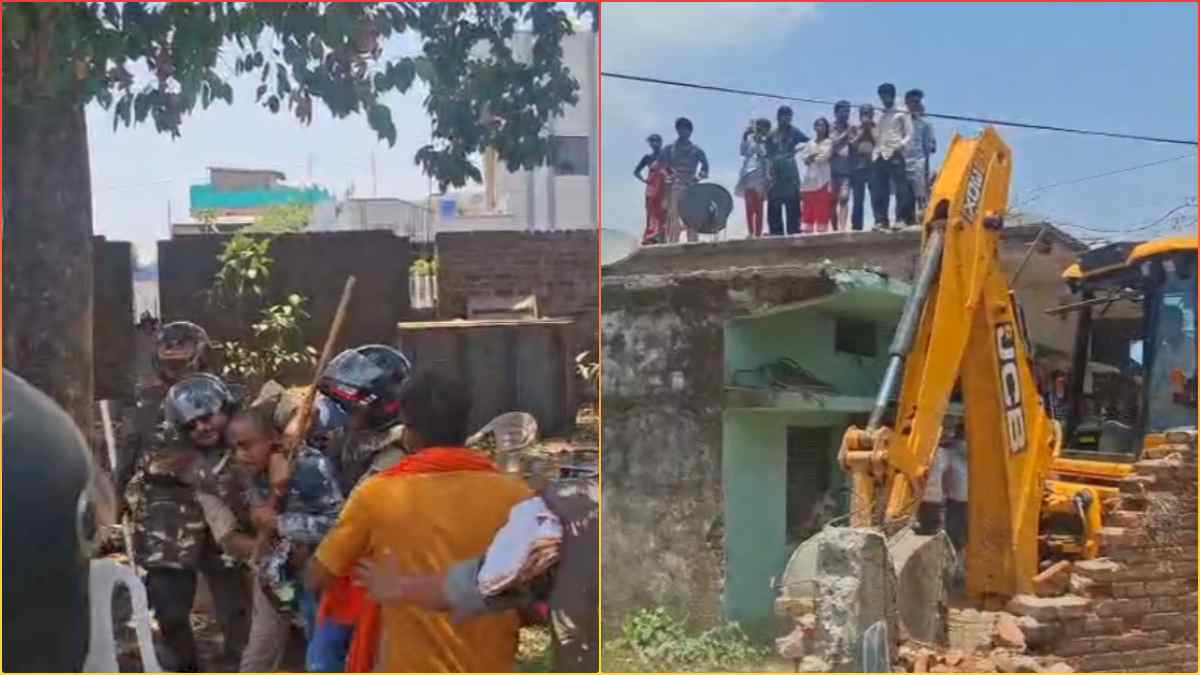 बालाघाट में अतिक्रमण हटाने के दौरान बवाल: शख्स ने खुद पर उड़ेला पेट्रोल, मचा हंगामा