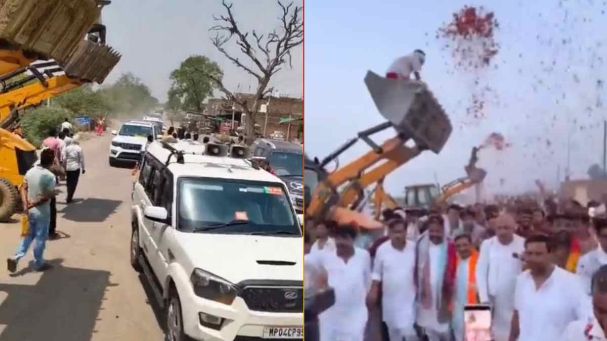 पीएम की अपील हवा में! 10 गाड़ियों के काफिले के साथ चले बीजेपी पिछड़ा वर्ग मोर्चा के नए अध्यक्ष, JCB से हुई पुष्पवर्षा