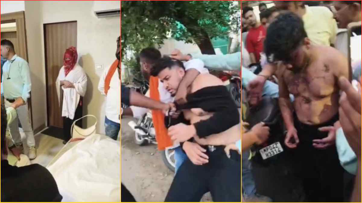 लिव इन पार्टनर के साथ होटल में पकड़ाई हिंदू युवती, बजरंग दल ने युवक को अर्धनग्न कर घसीटा, मुंह पर पोता गोबर