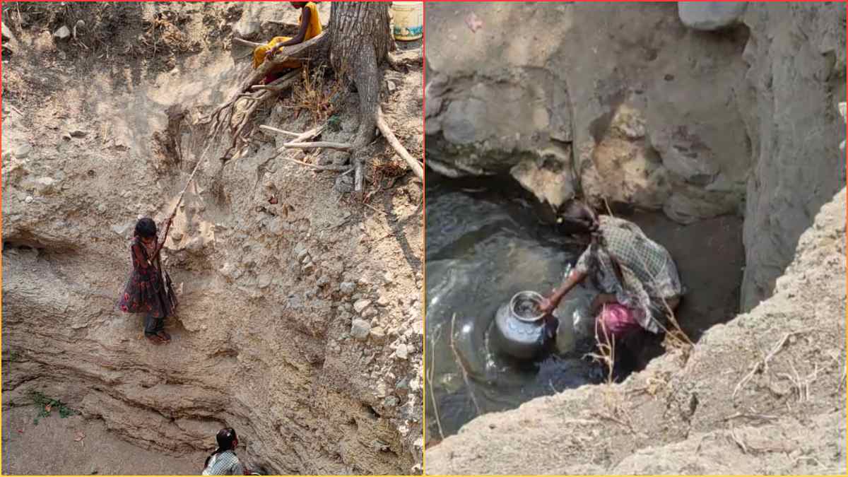 जल, जीवन और जद्दोजहद: कुएं में उतरकर पीने के पानी भर रहे मासूम, Video Viral होने के बाद प्रशासन ने रास्ता करवाया बंद