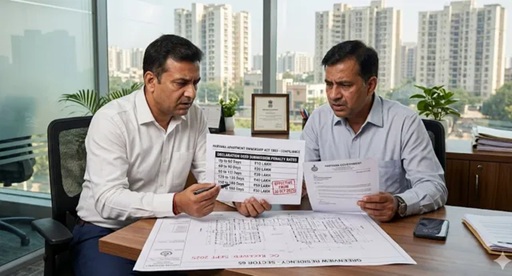 हरियाणा में फ्लैट खरीदारों को बड़ी राहत: घोषणा विलेख में देरी करने वाले बिल्डरों पर 50 लाख तक का जुर्माना