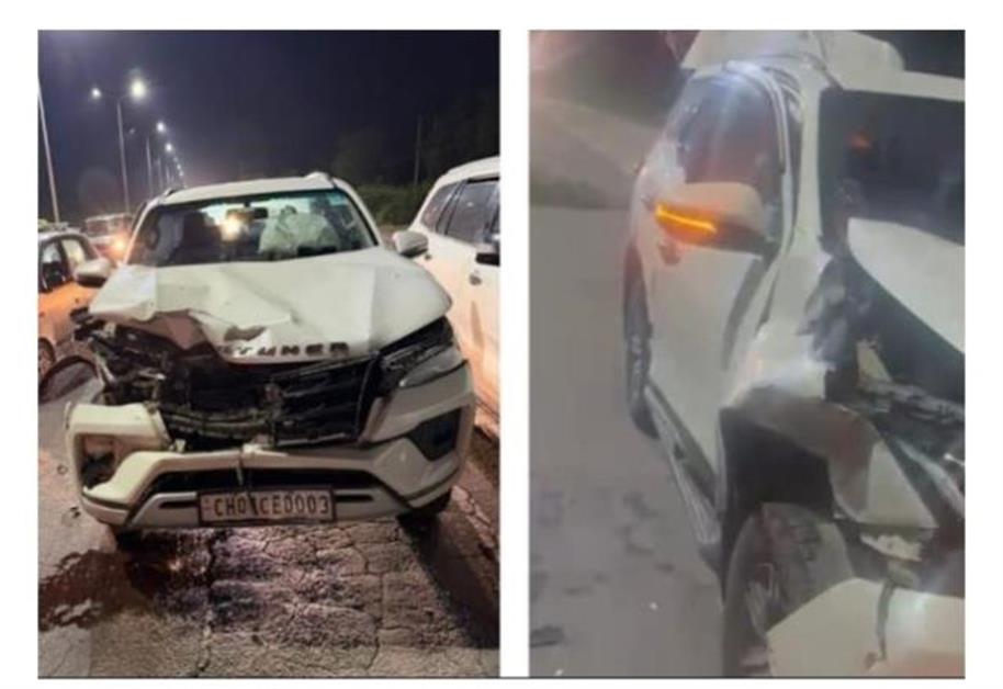 सीएम सैनी के राजनीतिक सचिव तरुण भंडारी की कार का एक्सीडेंट, नील गायों के झुंड से टकराई गाड़ी