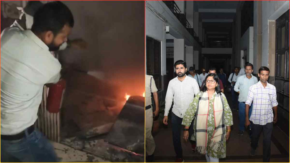 कलेक्ट्रेट के ई-ट्रेनिंग रूम में भीषण आग: कंप्यूटर और फर्नीचर जलकर खाक, दमकल की टीम ने पाया काबू