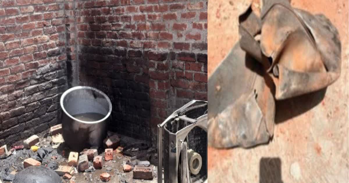 इतनी गर्मी की सिलेंडर ही फट गया! छत पर रखी थी गैस की टंकी, धमाके से हिला इलाका, 100 मीटर दूर गिरे टुकड़े