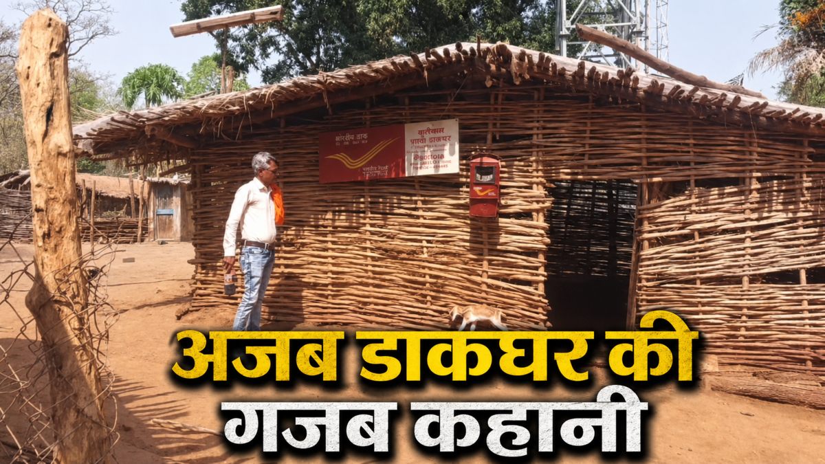 Exclusive: अजब डाकघर की गजब कहानी, बांस की झोपड़ी में चल रहा पोस्ट ऑफिस, मवेशियों के बीच पेड़ के नीचे बैठकर काम कर रहे कर्मचारी