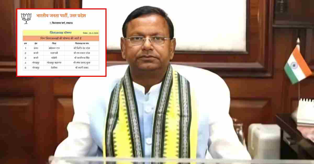 सत्ताईस के रण की तैयारी, यूपी BJP के 5 नए जिलाध्यक्षों की घोषणा, CM योगी ने दी बधाई