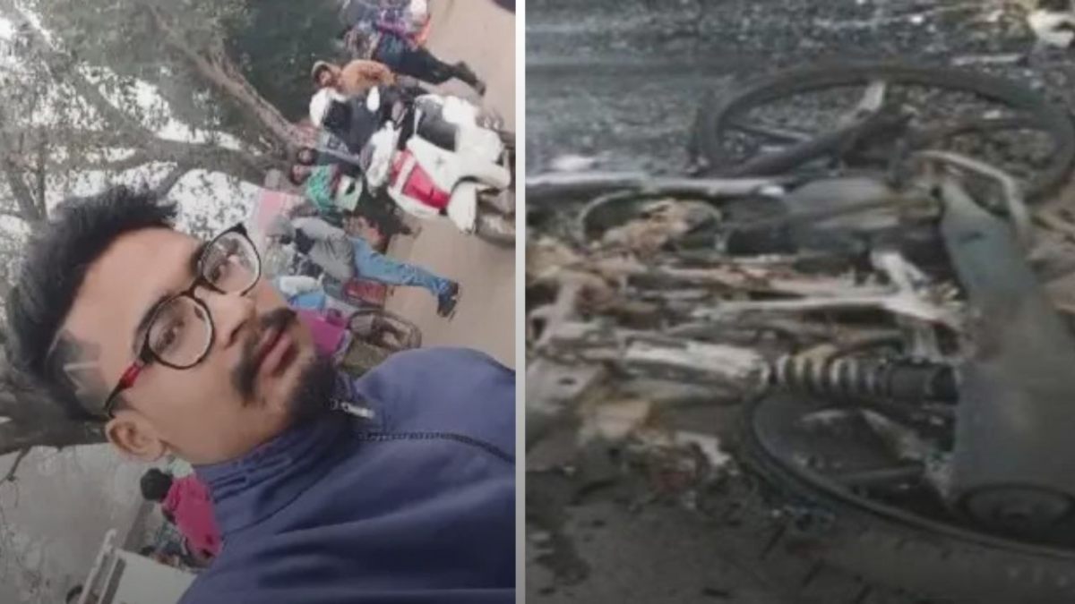 अनुगुल में रूह कंपा देने वाला हादसा : अज्ञात वाहन की टक्कर के बाद बाइक में लगी आग, जिंदा जला युवक