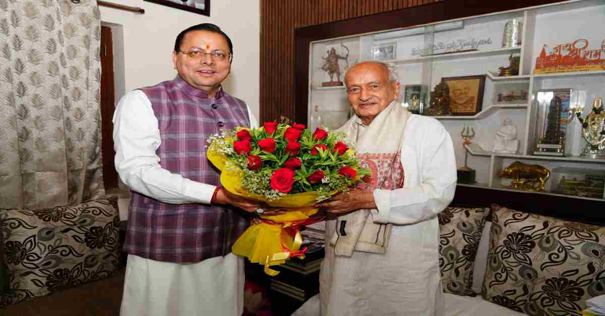 CM धामी ने पूर्व मुख्यमंत्री भगत सिंह कोश्यारी से की मुलाकात, “पद्म भूषण” से सम्मानित किए जाने पर दी बधाई