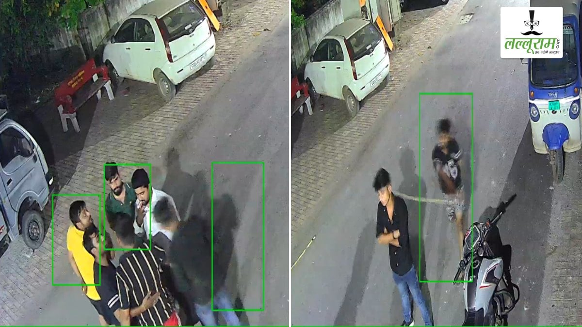 राजधानी में बेखौफ बदमाश: नशे की हालत में कॉलोनी में की मारपीट, CCTV में कैद हुई वारदात