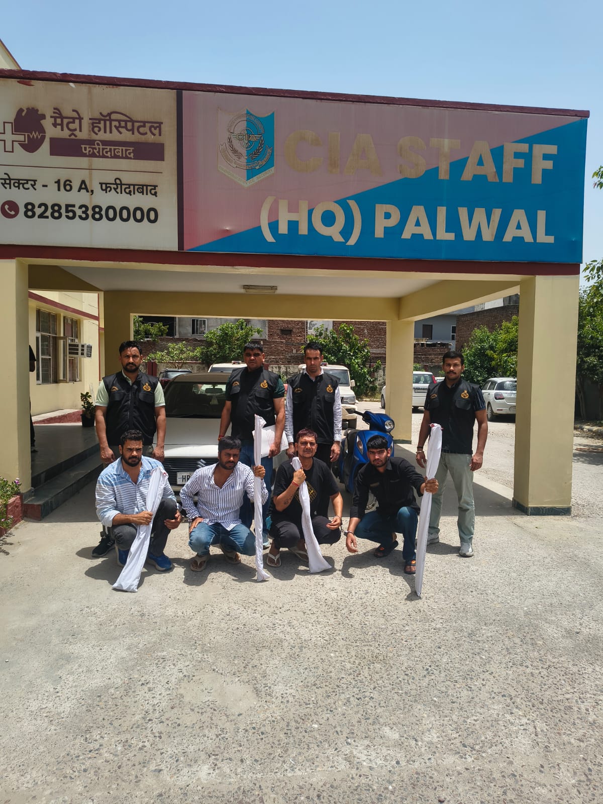 पलवल में मारपीट का वीडियो वायरल होने पर पुलिस की बड़ी कार्रवाई, 4 आरोपी हथियार और गाड़ी सहित जेल भेजे