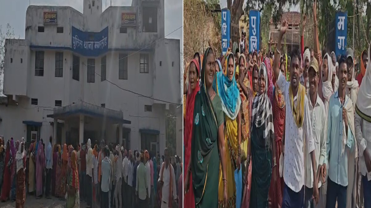 गौठान में तोड़फोड़ से भड़के ग्रामीण: थाने का घेराव कर की नारेबाजी, कार्रवाई नहीं होने पर दी उग्र आंदोलन की चेतावनी