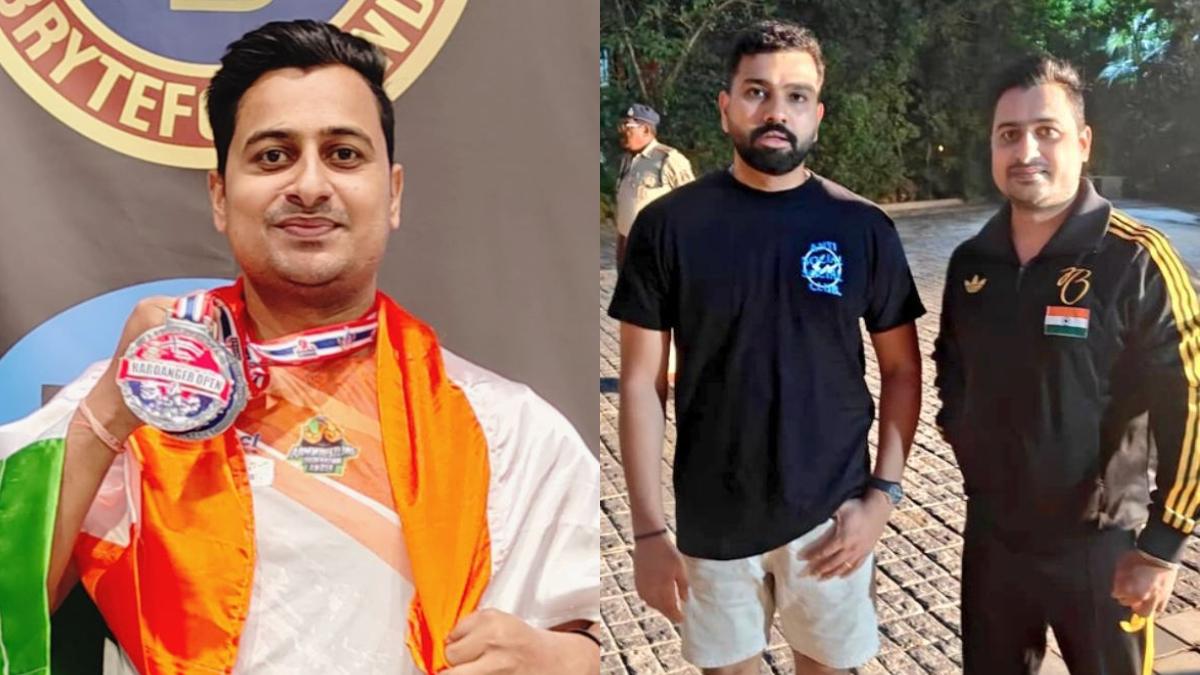 रोहित शर्मा से मिले छत्तीसगढ़ के स्टार पैरा आर्म रेसलर श्रीमंत झा, 64 इंटरनेशनल मेडल सुनकर हिटमैन बोले- अब शतक लगाना है