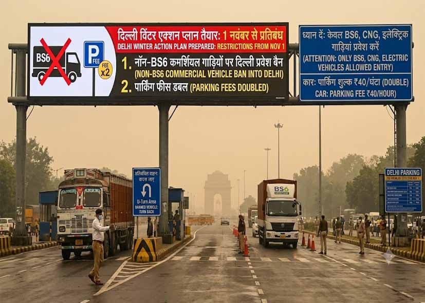 Delhi Pollution: 1 नवंबर से नॉन-BS6 कमर्शियल गाड़ियों पर बैन, पार्किंग फीस डबल… दिल्ली का विंटर एक्शन प्लान तैयार