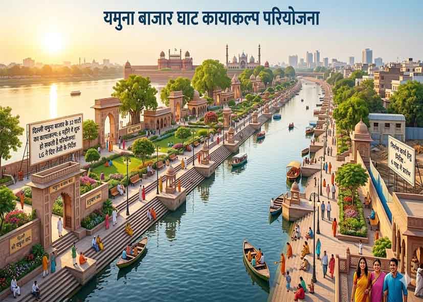 दिल्ली यमुना बाजार के 32 घाटों का होगा कायाकल्प, 6 महीने में शुरू हो सकती है परियोजना