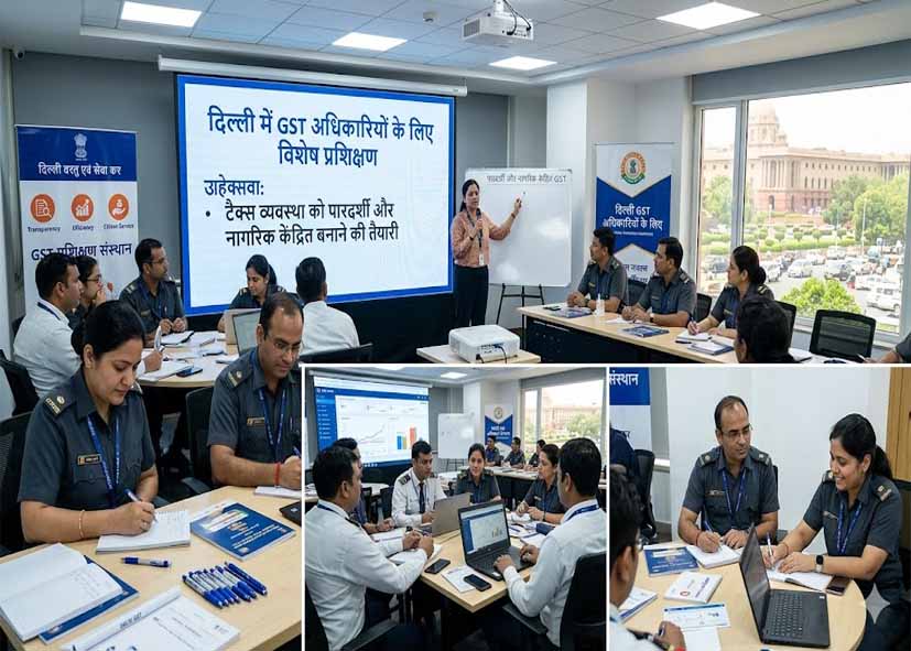 दिल्ली में GST अधिकारियों को मिलेगी खास ट्रेनिंग, टैक्स व्यवस्था को पारदर्शी और नागरिक केंद्रित बनाने की तैयारी