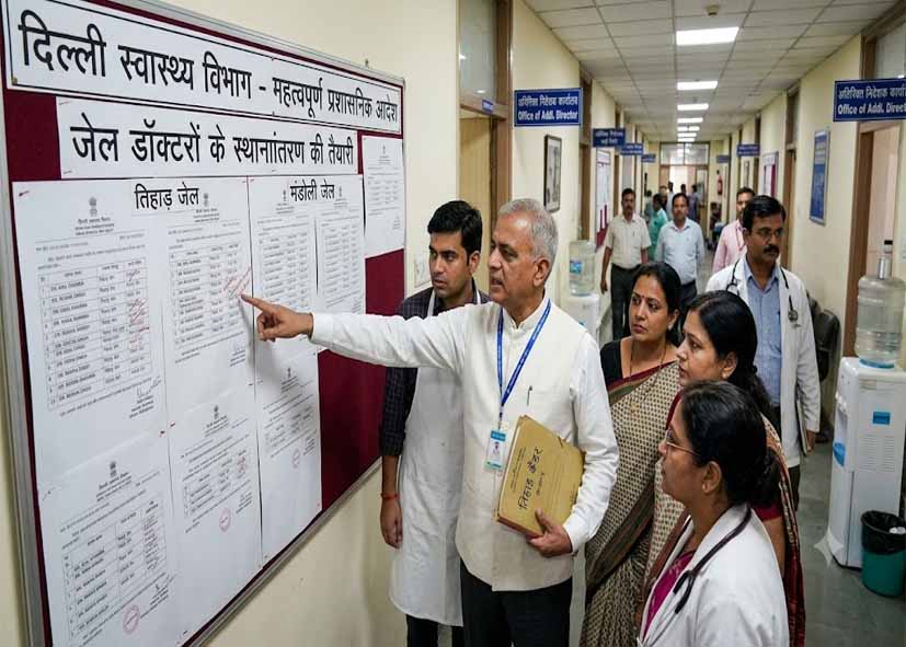 दिल्ली स्वास्थ्य विभाग में बड़ा प्रशासनिक बदलाव, तिहाड़-मंडोली जेलों में लंबे समय से तैनात डॉक्टरों के तबादले की तैयारी