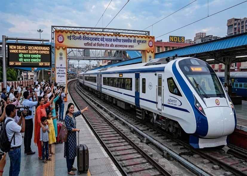 नई दिल्ली-सिकंदराबाद के बीच शुरू होगी वंदे भारत स्लीपर एक्सप्रेस, यात्रियों को मिलेगा तेज और आरामदायक सफर का विकल्प
