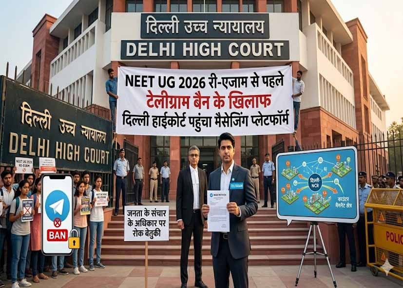 NEET UG 2026 री-एग्जाम से पहले टेलीग्राम बैन के खिलाफ दिल्ली हाईकोर्ट पहुंचा मैसेजिंग प्लेटफॉर्म, आज होगी सुनवाई