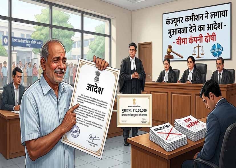 बीमा कंपनी ने अस्पताल खर्च का नहीं दिया पूरा पैसा, कंज्यूमर कमीशन ने लगाया मुआवजा देने का आदेश