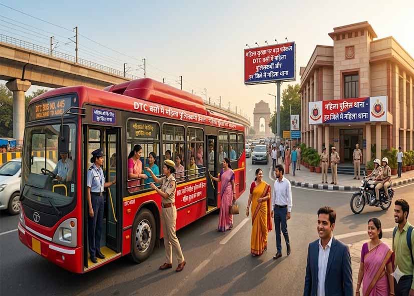 दिल्ली में महिला सुरक्षा पर बड़ा फोकस, DTC बसों में महिला पुलिसकर्मी और हर जिले में महिला थाना बनाने की योजना