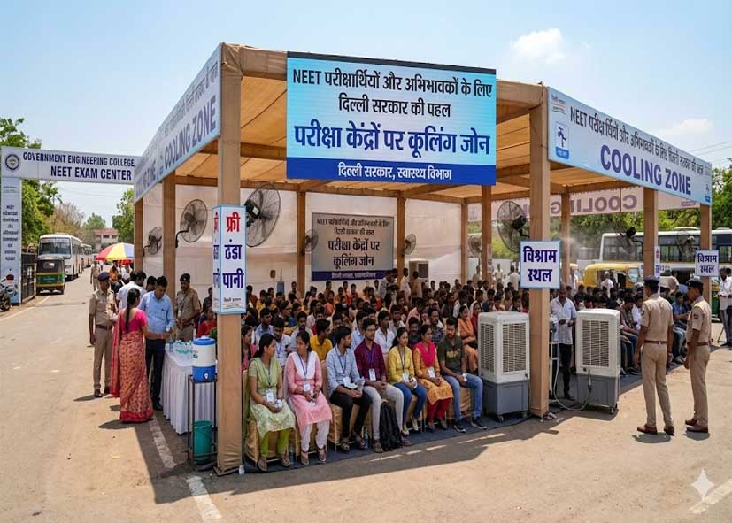 NEET परीक्षार्थियों और अभिभावकों के लिए दिल्ली सरकार की पहल, परीक्षा केंद्रों पर बनेंगे कूलिंग जोन