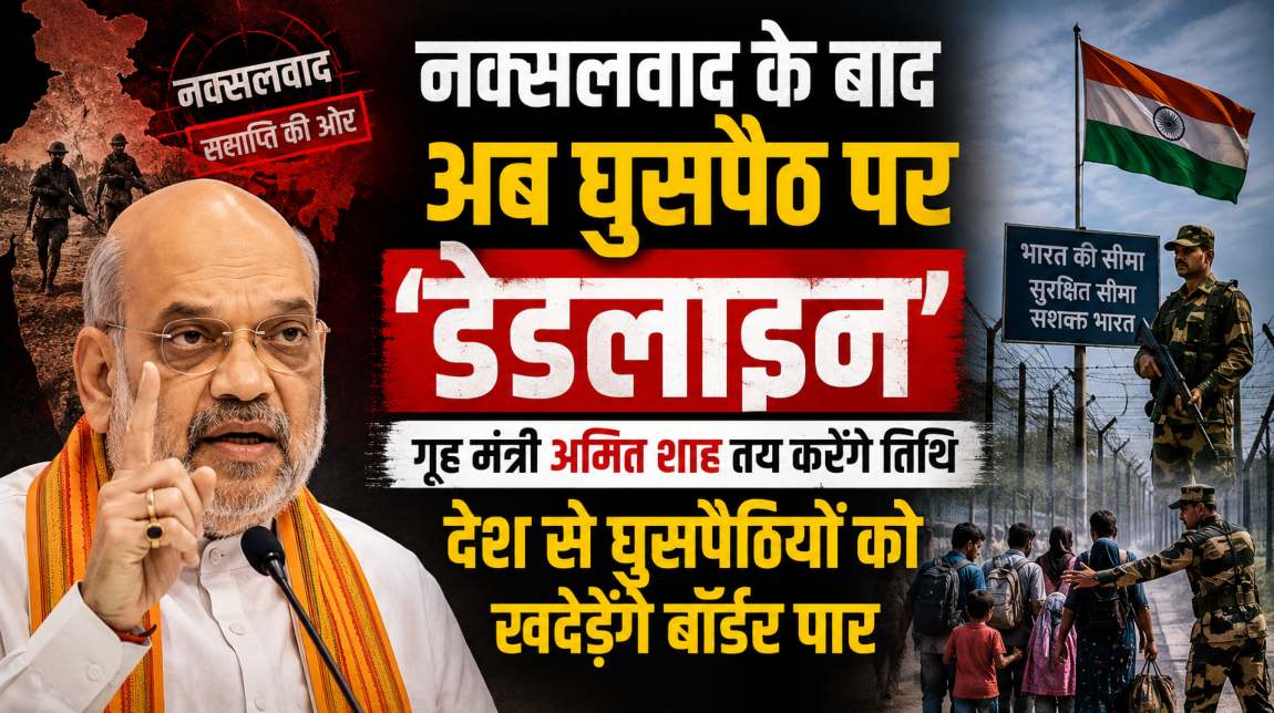 नक्सलवाद के बाद अब घुसपैठ पर ‘डेडलाइन’ तय: गृह मंत्री अमित शाह तय करेंगे तिथि