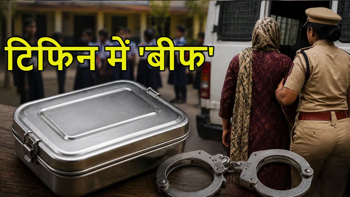 टिफिन में ‘बीफ’ लेकर स्कूल पहुंचे मुस्लिम छात्र, हिंदू छात्रों को जबरन खिलाने की कोशिश की, एक बच्चे की मां गिरफ्तार