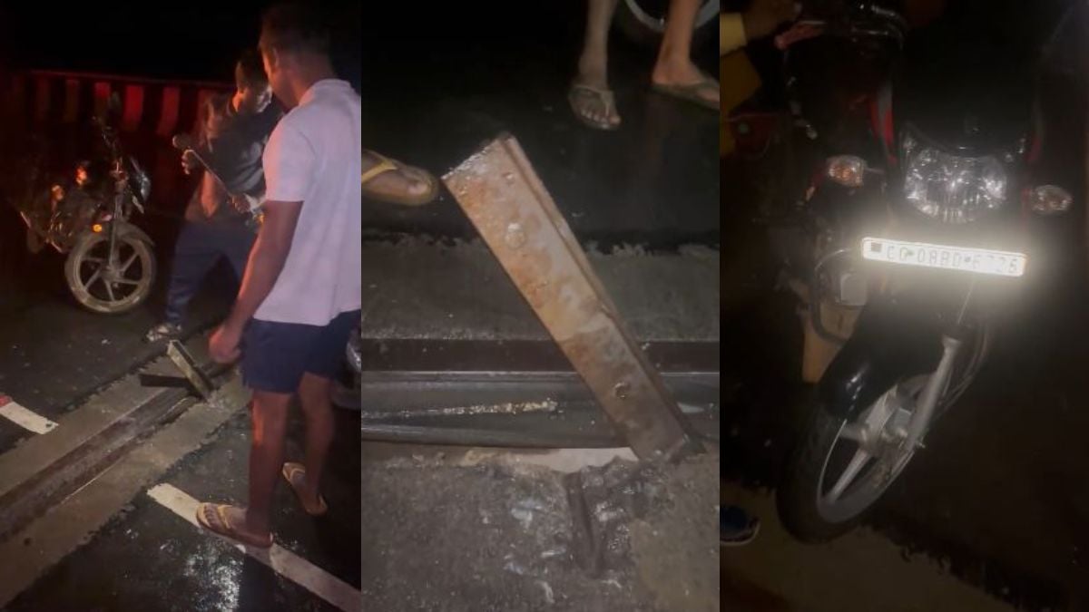 पहली बारिश में खुली करोड़ों के बोरतलाव ब्रिज की पोल, पिलरों के बीच बना खतरनाक गैप, दो बाइक सवार घायल