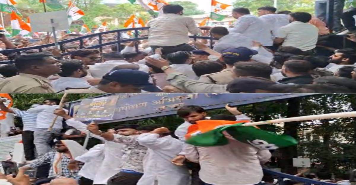 अघोषित बिजली कटौती पर कांग्रेस का प्रदर्शन: विधायक घनघोरिया बोले-‘सुधर जाओ नहीं तो बिजली की तरह कर देंगे गोल’
