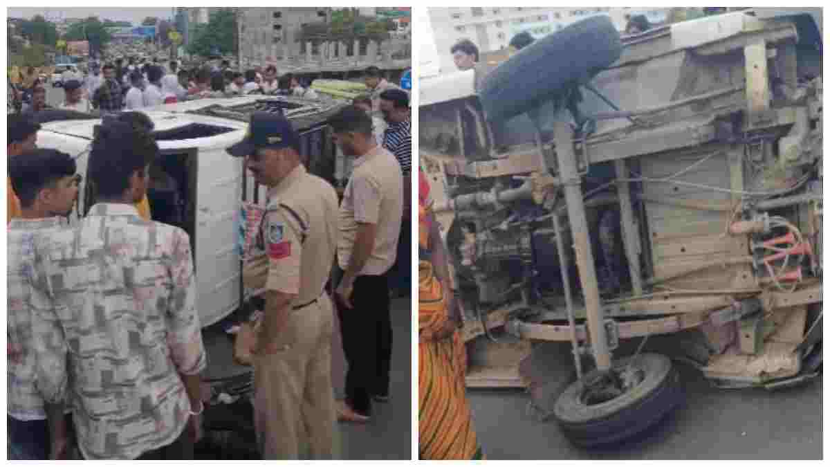 छिंदवाड़ा में स्कूल बच्चों से भरी मैजिक वाहन पलटी, 5 छात्र घायल