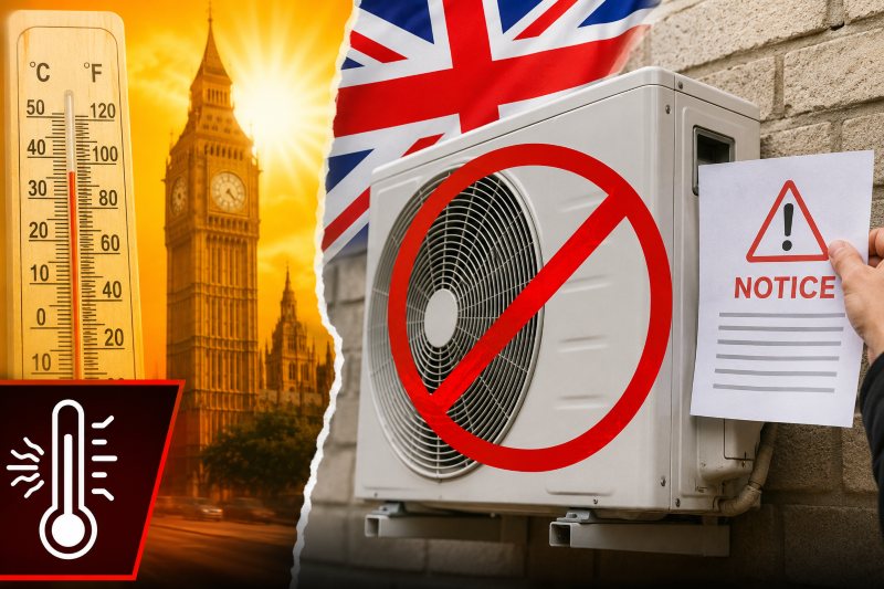 ब्रिटेन में भीषण गर्मी के बीच AC पर सख्ती, सरकार ने दिया AC हटाने का नोटिस, कहा- प्राकृतिक तरीकों से घरों को ठंडा रखें