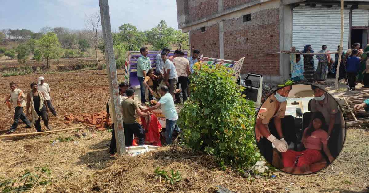 MP में सड़क पर बिखरी लाशें: मजदूरों से भरी पिकअप की ट्रक से हुई टक्कर, गाड़ी के उड़े परखच्चे