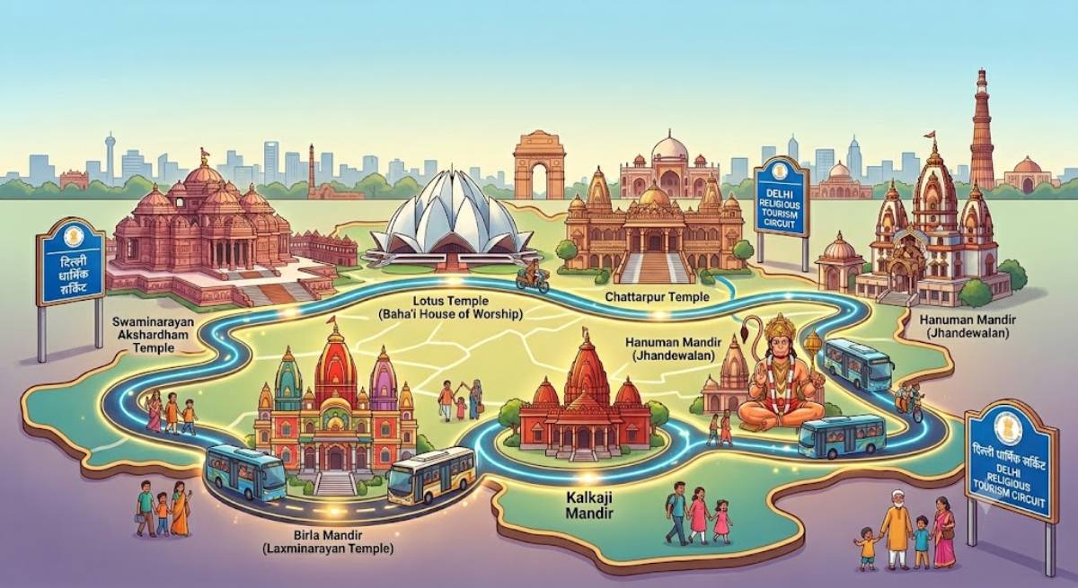 Delhi Temple Tourism Circuit: दिल्ली में जल्द शुरू होगा टेंपल टूरिज्म सर्किट, अक्षरधाम से योगमाया मंदिर तक चलेंगी स्पेशल बसें