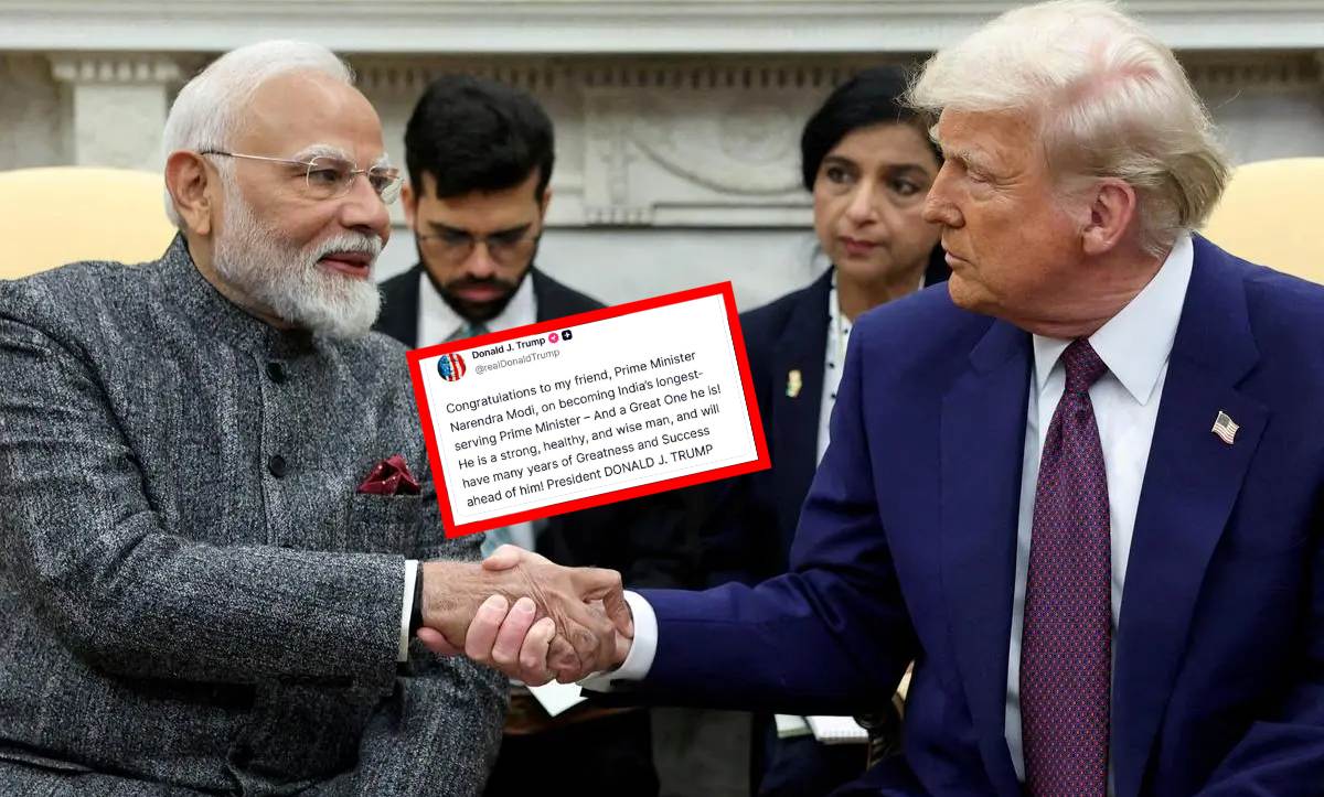 Congratulations to my friend Narendra Modi: नेहरू का रिकॉर्ड तोड़ने पर ट्रंप ने पीएम मोदी को बधाई दी, प्रधानमंत्री ने कही ये बातें