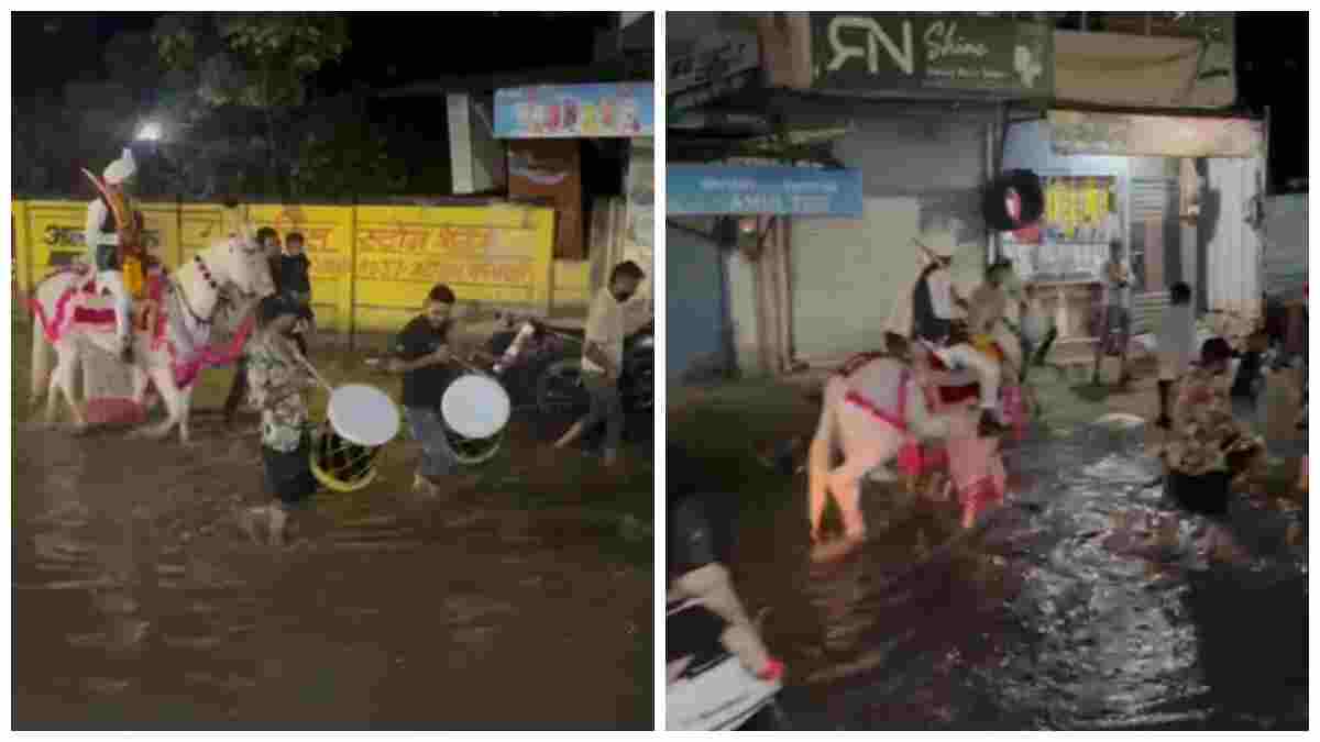 घोड़े पर दूल्हा… पानी में बारात! पहली बारिश में ही डूब गया ‘स्मार्ट’ इंदौर