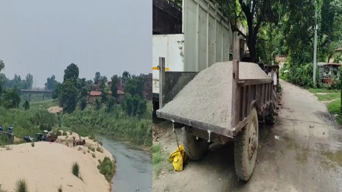 अवैध खनन के खिलाफ बड़ी कार्रवाई, बालू से लदा ट्रैक्टर छोड़ फरार हुआ रेत माफिया