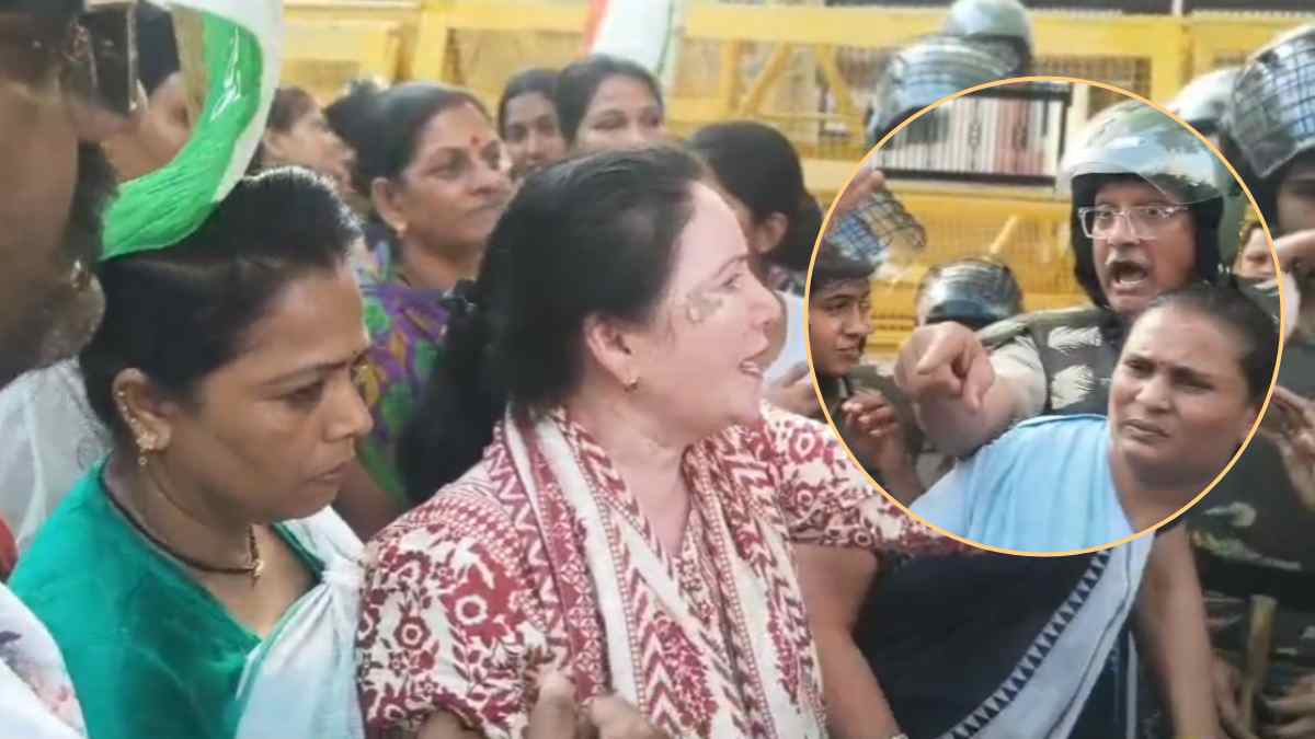 कांग्रेस नेत्री के बिगड़े बोल, पुलिसकर्मियों की कुत्ते से की तुलना, कहा- तुम गुलाम हो, Video Viral