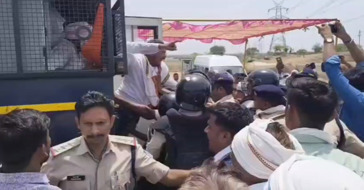 खंडवा के सुलगांव में किसानों का प्रदर्शन: खेत में 132KV टावर निर्माण को लेकर बढ़ा विवाद, मुआवजे को लेकर किसान और प्रशासन आमने-सामने