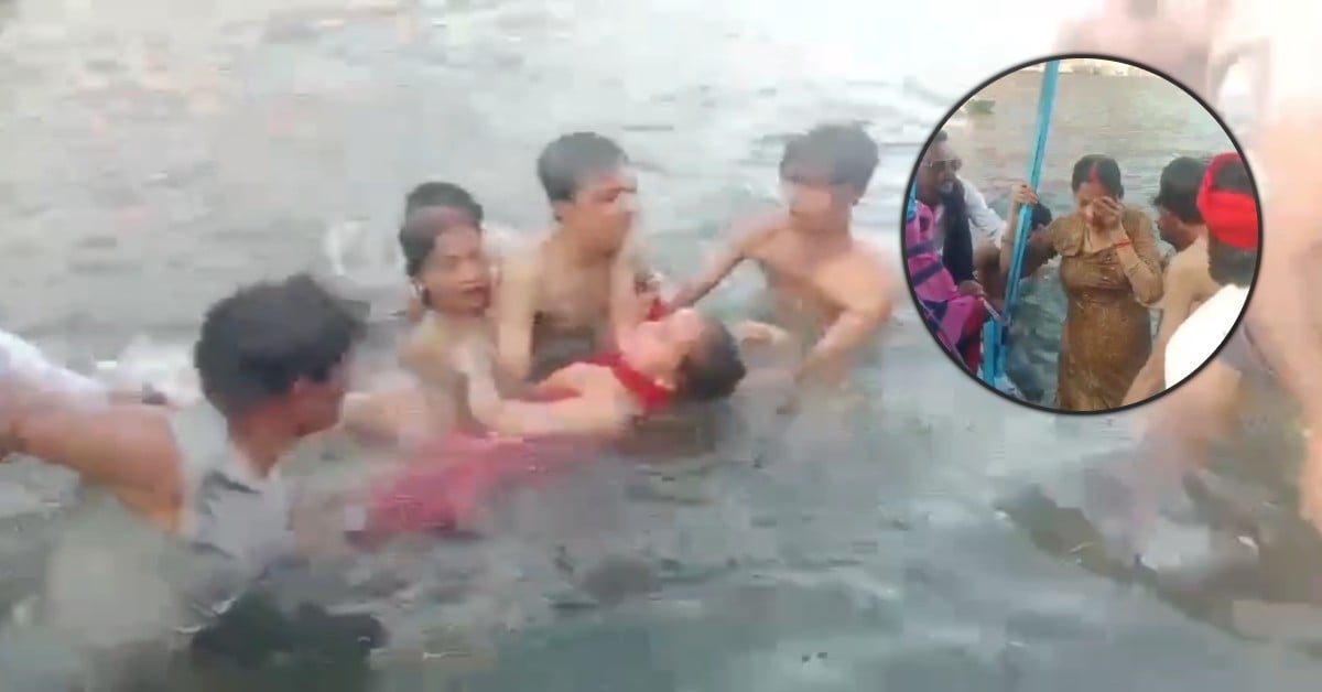 ओंकारेश्वर में नाविकों ने बचाई तीन जिंदगी: नदी में डूब रहे मां-बेटे और बेटी को बचाया, रेस्क्यू का LIVE वीडियो आया सामने