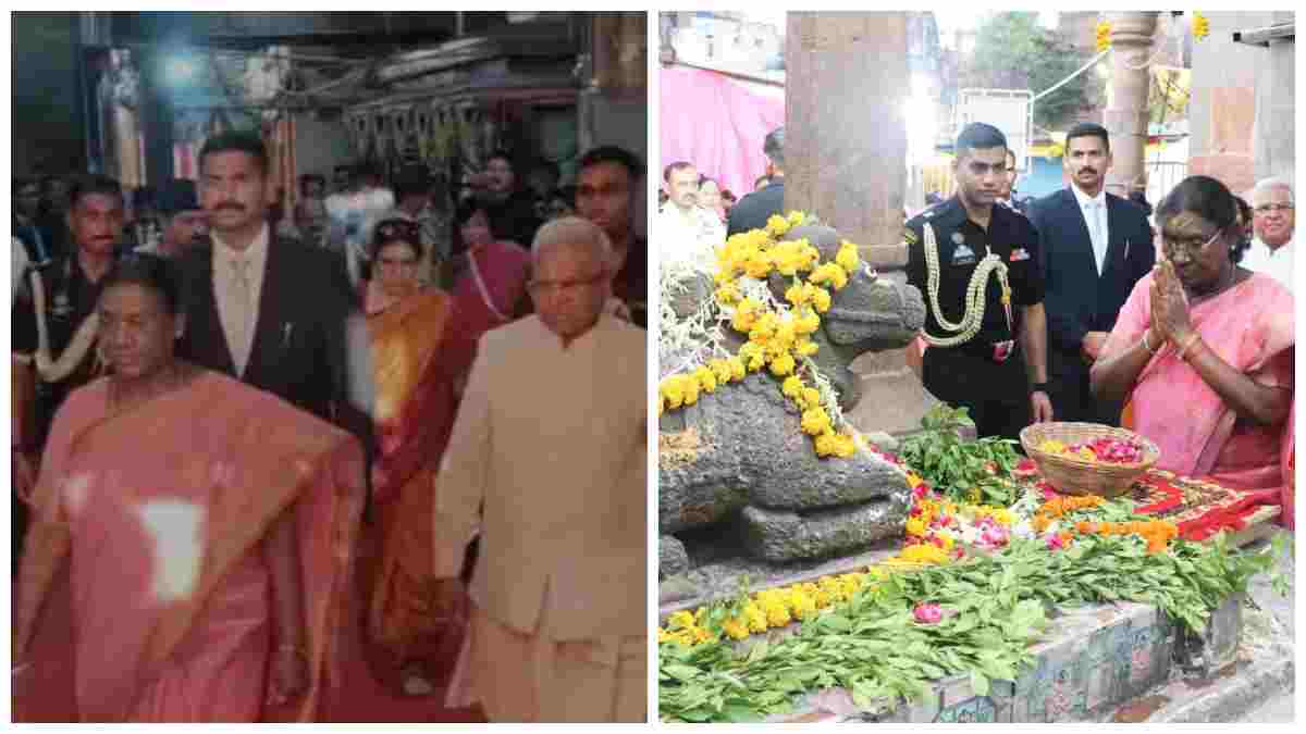 राष्ट्रपति द्रौपदी मुर्मू ने बाबा ओंकारेश्वर के चरणों में टेका माथा: वैदिक मंत्रोच्चार के बीच हुई विशेष पूजा, देश की खुशहाली की प्रार्थना