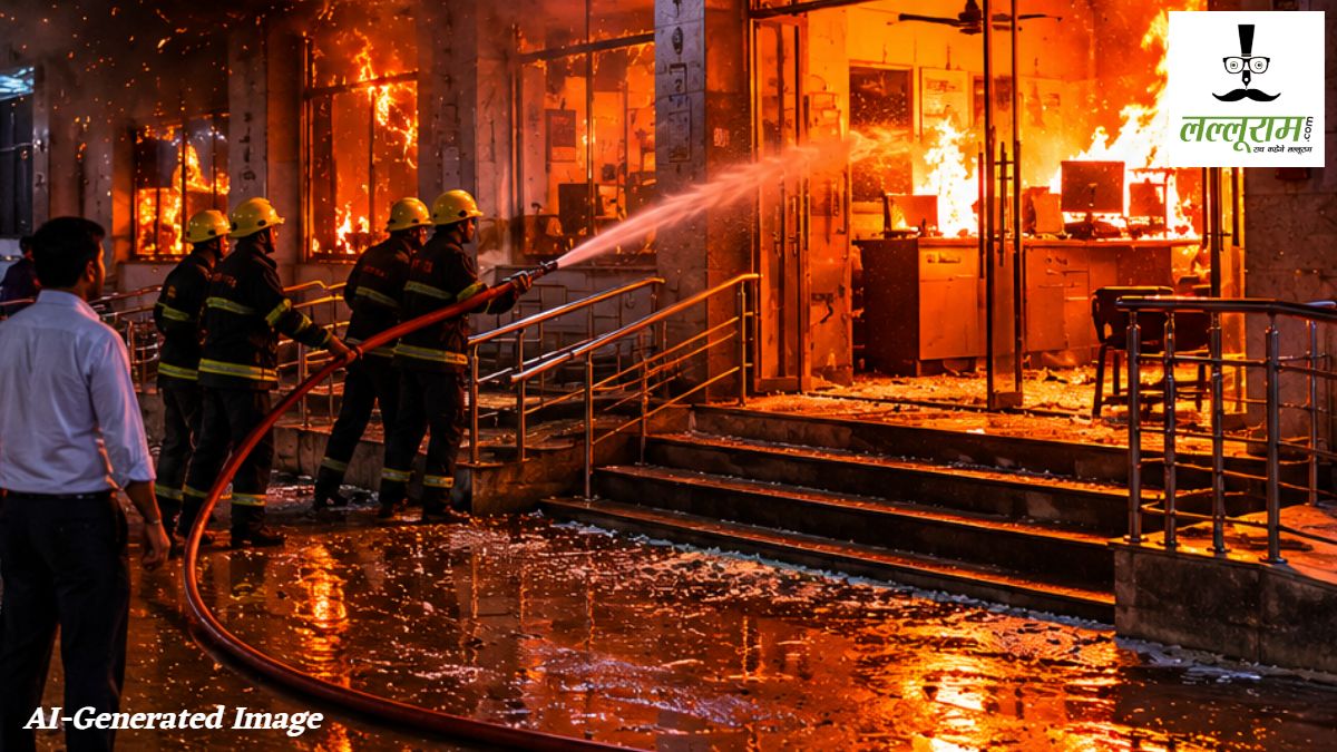 Fire In Bank : बैंक में लगी भीषण आग, महत्वपूर्ण दस्तावेज और कई कंप्यूटर स्वाहा, फायर ब्रिग्रेड ने पाया काबू 