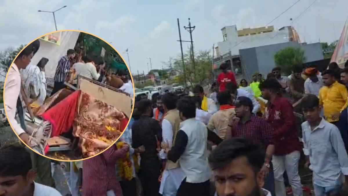 भाजयुमो प्रदेश अध्यक्ष के स्वागत के दौरान टूटा मंच, कई घायल, मची अफरा-तफरी