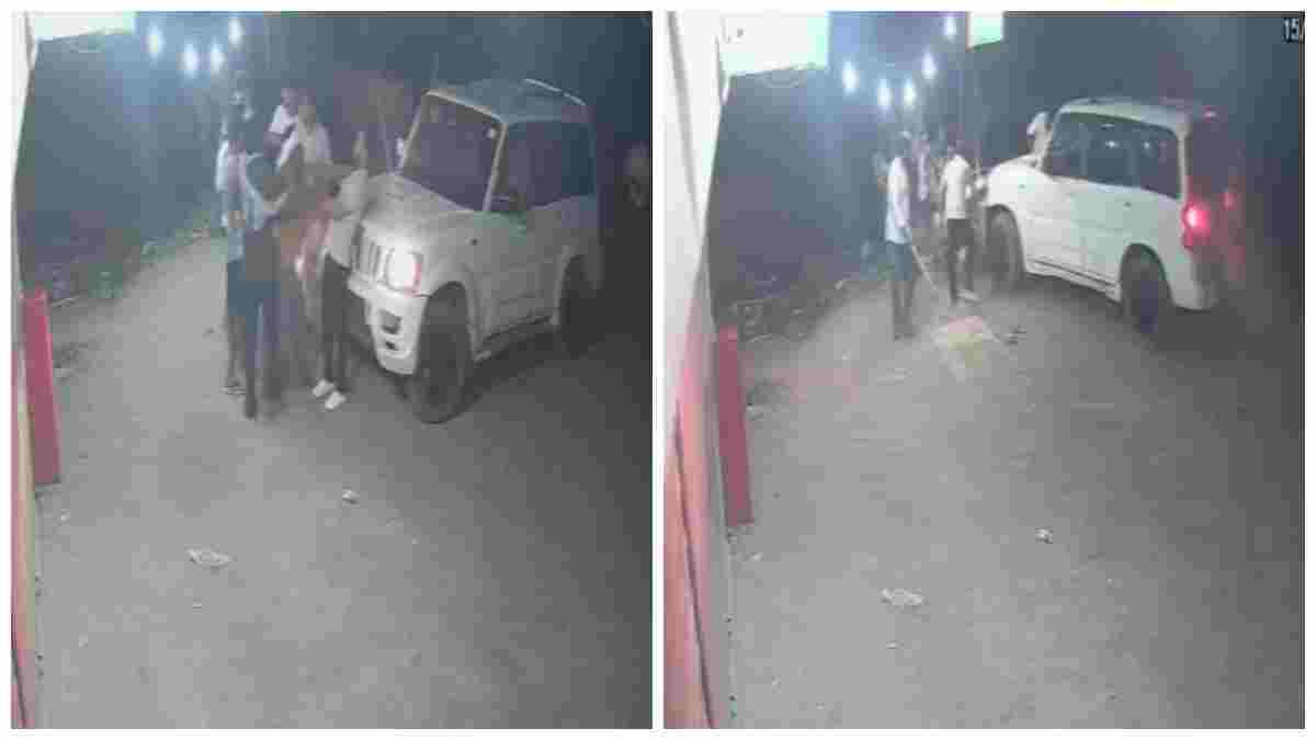 फ्री में शराब नहीं मिली तो जिला पंचायत सदस्य पति का हंगामा: सेल्समैन से मारपीट, कार से कुचलने का प्रयास, घटना का वीडियो वायरल 