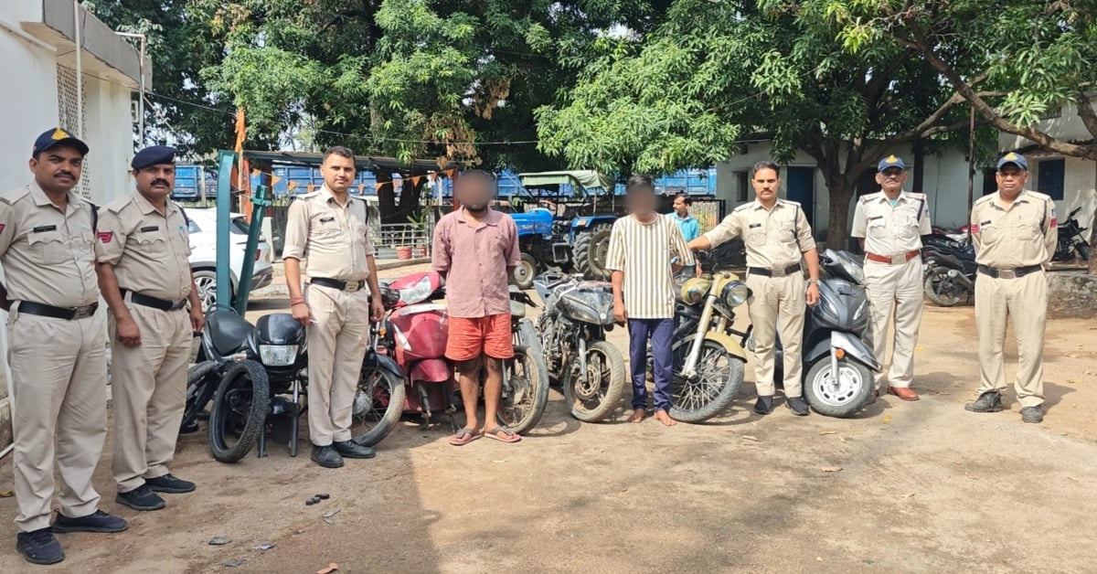 शादियों में रेकी और ‘डायरेक्ट कनेक्शन’ से मिनटों में गायब होती थीं गाड़ियां: लग्जरी बाइक चुराकर गैराज में बदलते थे पार्ट्स, पुलिस ने 2 को दबोचा