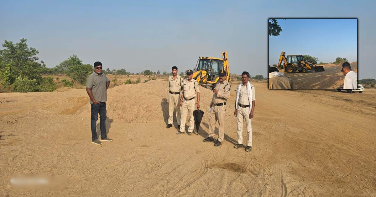 वन अमले पर हमले के 24 घंटे बाद बड़ा एक्शन: रेत माफियाओं के अवैध स्टॉक पर चला बुलडोजर, 530 घन मीटर रेत जब्त