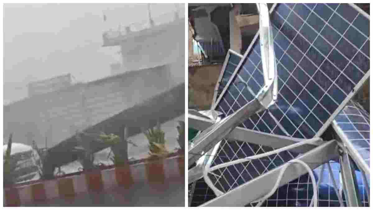 सीहोर में कुदरत का कहर: 40 किमी की रफ्तार से चली आंधी, कई घरों के टीन शेड और सोलर प्लेटें उड़ीं 