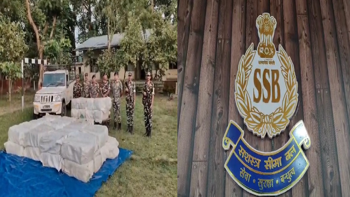 SSB का बड़ा एक्शन: भारत-नेपाल सीमा पर 1733.6 किलो गांजा बरामद, वाहन छोड़ फरार हुए तस्कर